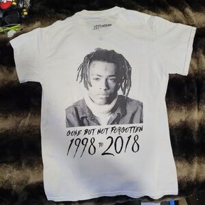 XXXTENTACION Adult Small T-Shirt Memorial Gone But Not Forgotten 1998-2018 White